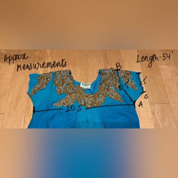 Brand new blue and green Anarkali suit by Heroine - Picture 11 of 12